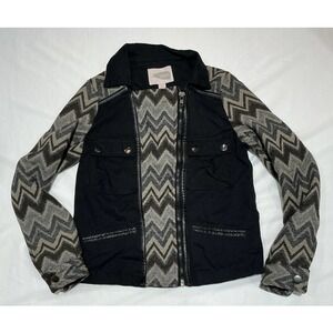 Forever 21 Jacket Womens XS Black Herringbone